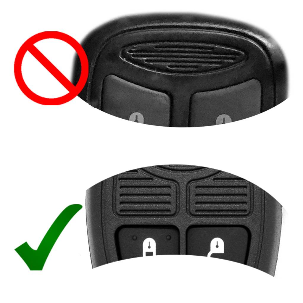 Auto Schlüssel Silikon Schutz Hülle Weiß kompatibel mit Chrysler 300C Voyager Sebring Dodge RAM Nitro Jeep Liberty Commander Grand Cherokee 3 Taste