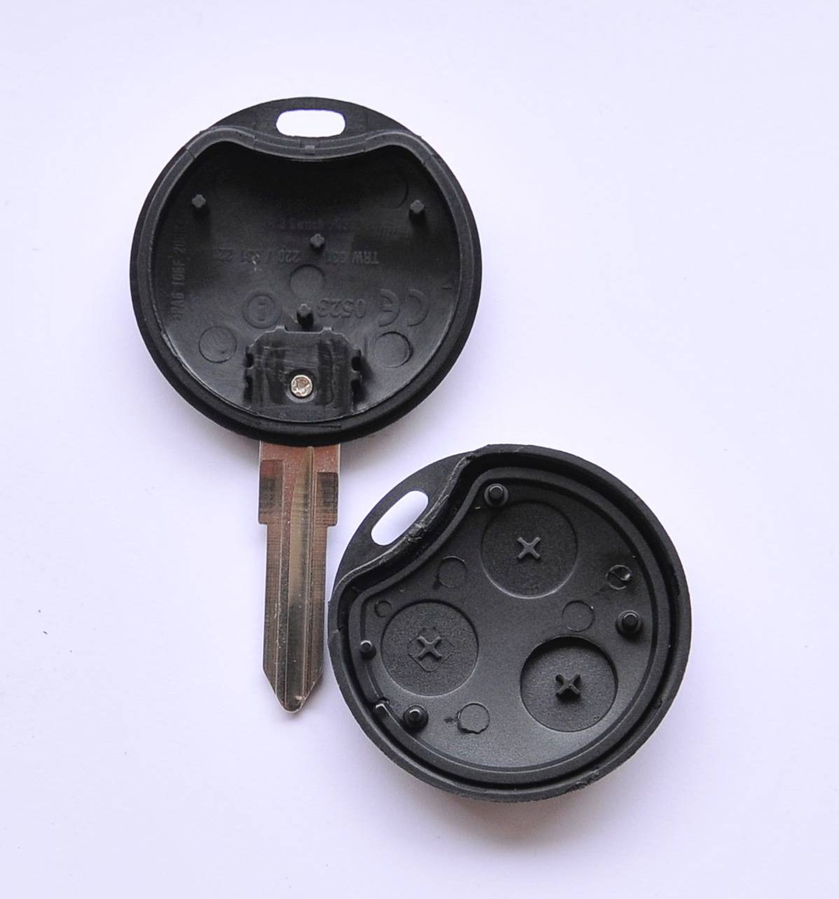 Auto Schlüssel Funk Fernbedienung 1x Gehäuse + 1x Rohling + 1x passende Schraube kompatibel mit SMART