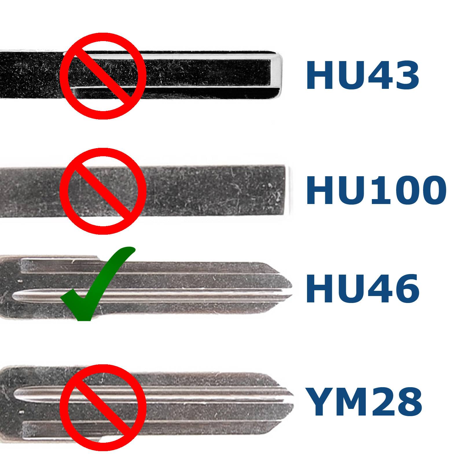 Klapp Schlüssel UMBAU Gehäuse Fernbedienung 3 Tasten HU46 Rohling kompatibel mit Opel