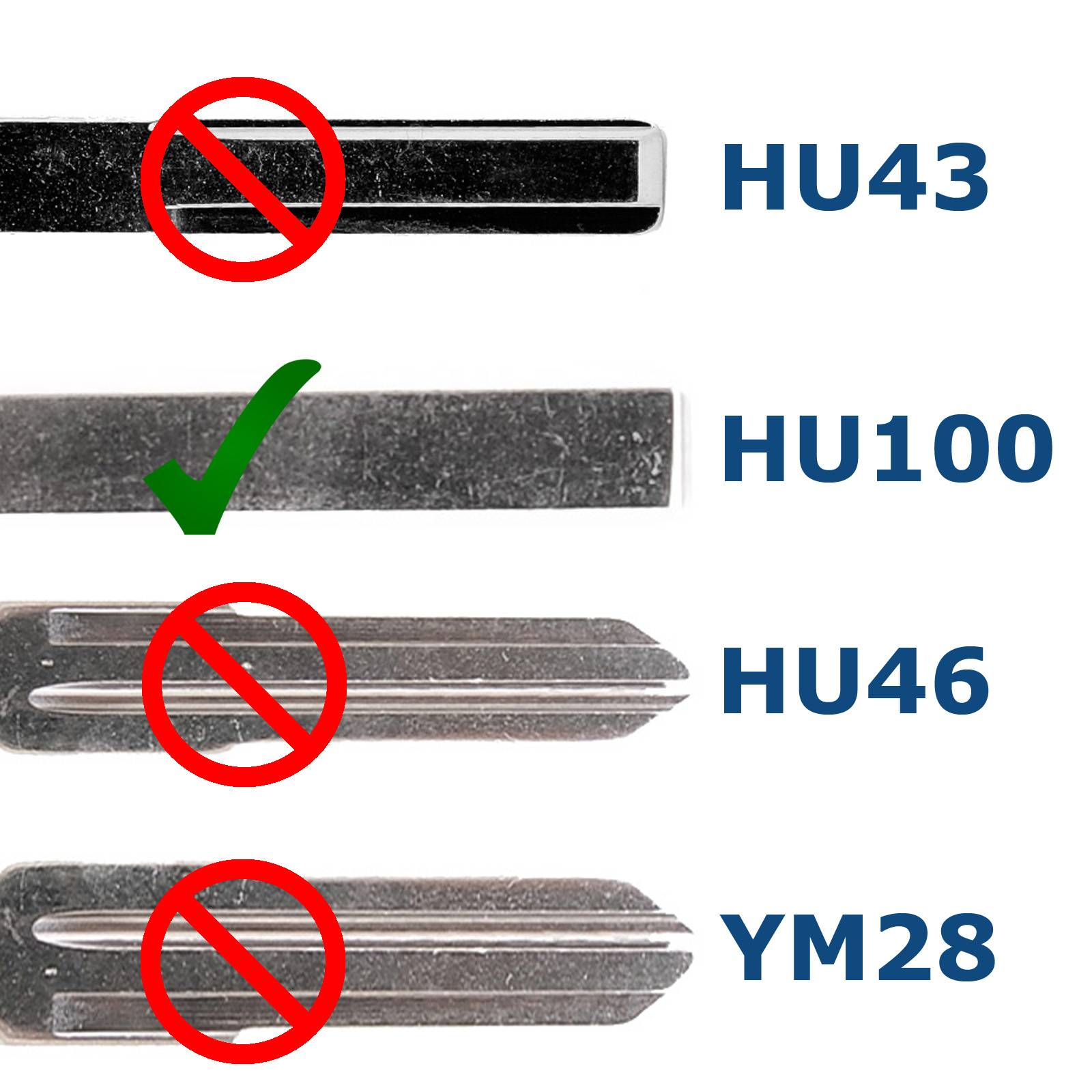 Klapp Schlüssel UMBAU Gehäuse Fernbedienung 3 Tasten HU100 Rohling kompatibel mit Opel
