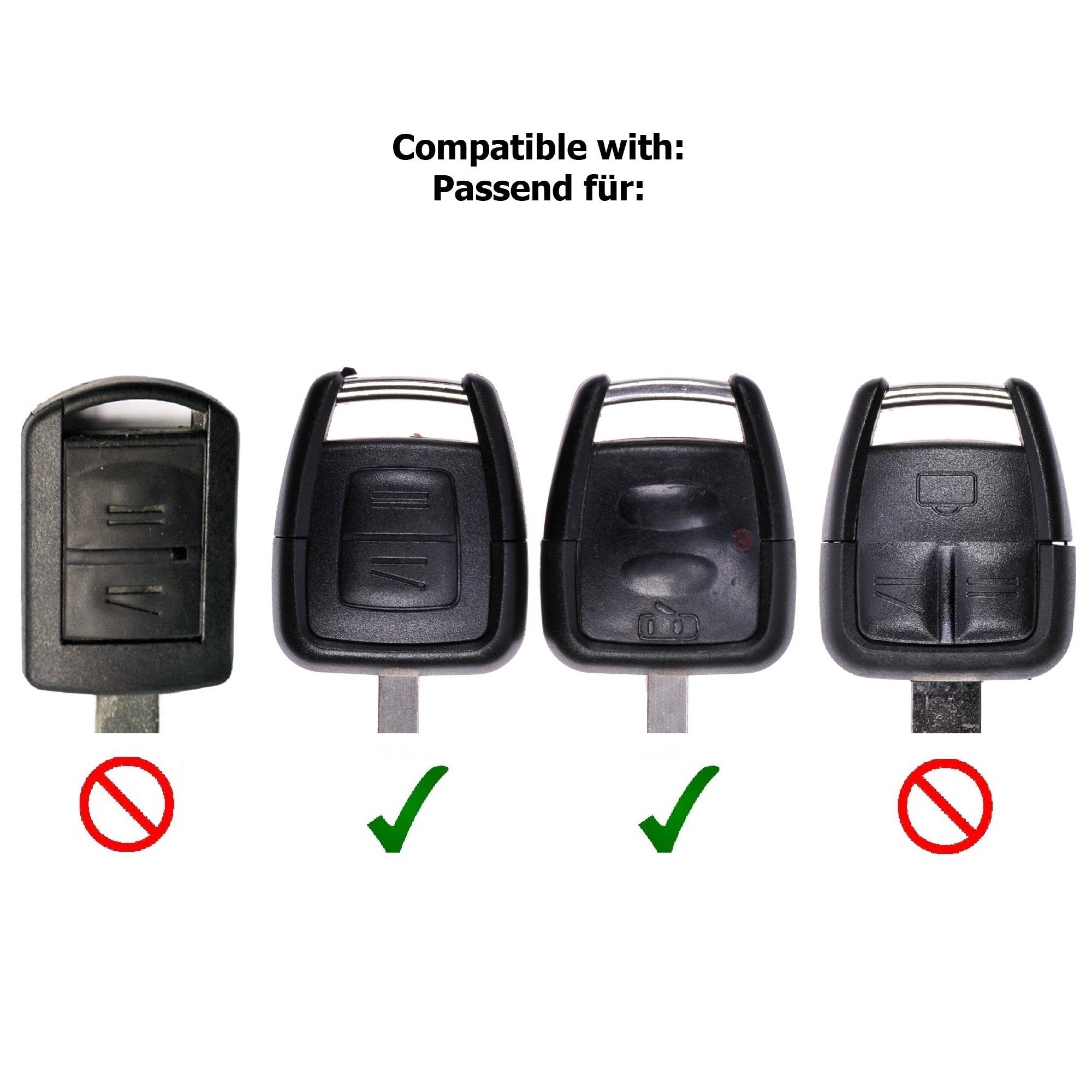 Repair Reparatur Satz Auto Schlüssel Austausch Gehäuse mit 2 Tasten + Drucktaster + Batterie kompatibel mit Opel Astra G Zafira A Omega B Vetra B