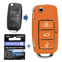 Auto Schlüssel Funk Fernbedienung 1x Gehäuse 3 Tasten Orange + 1x Rohling HA66 + 1x CR2032 Batterie kompatibel mit VW SEAT Skoda Auto Schlüssel Funk Fernbedienung 1x Gehäuse 3 Tasten Orange + 1x Rohling HA66 + 1x CR2032 Batterie kompatibel mit VW SEAT Skoda