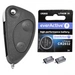 Repair Reparatur Satz Klapp Auto Schlüssel Gehäuse 2 Tasten Rohling 2X Drucktasten 1x CR2032 Batterie kompatibel mit ALFA Romeo Repair Reparatur Satz Klapp Auto Schlüssel Gehäuse 2 Tasten Rohling 2X Drucktasten 1x CR2032 Batterie kompatibel mit ALFA Romeo