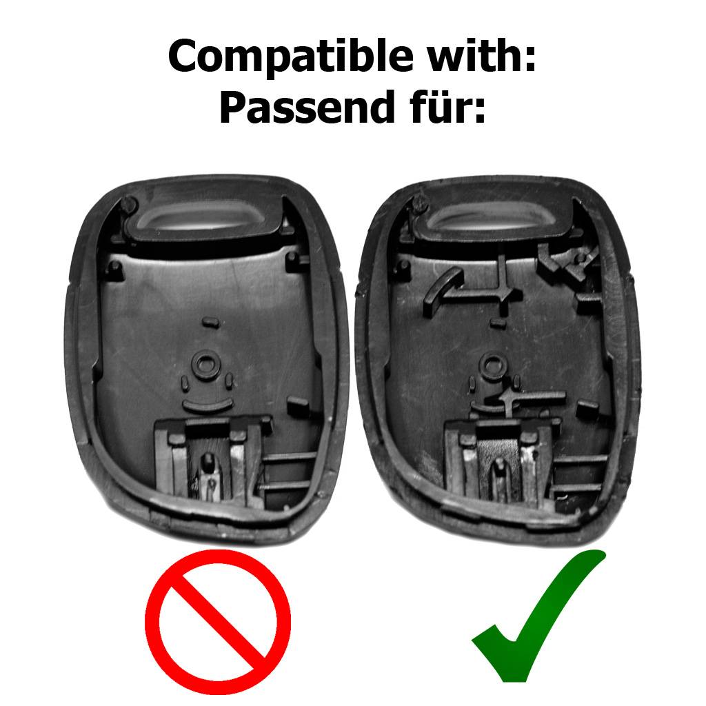 Auto Schlüssel Funk Fernbedienung 1x Gehäuse + 1x Rohling NE73 + 1x CR2016 Batterie kompatibel mit Renault