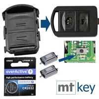 Auto Schlüssel Reparatur Satz Gehäuse Fernbedienung 2X Mikrotaster 1x CR2032 Batterie kompatibel mit Opel Corsa C 00-06 Meriva A 03-10 Tigra B 04-09 Auto Schlüssel Reparatur Satz Gehäuse Fernbedienung 2X Mikrotaster 1x CR2032 Batterie kompatibel mit Opel Corsa C 00-06 Meriva A 03-10 Tigra B 04-09