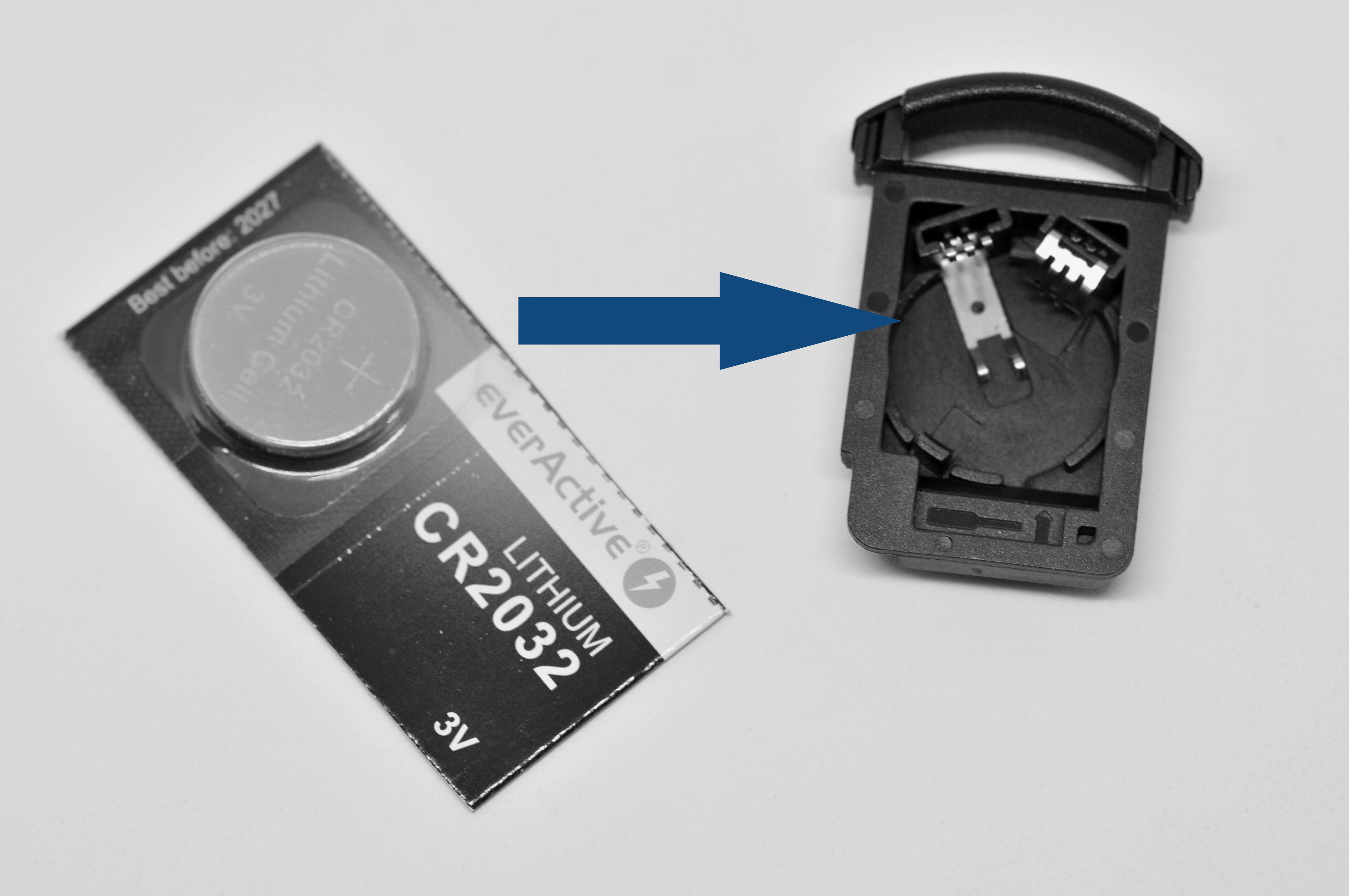 Auto Schlüssel Reparatur Satz Gehäuse Fernbedienung 2X Mikrotaster 1x CR2032 Batterie kompatibel mit Opel Corsa C 00-06 Meriva A 03-10 Tigra B 04-09