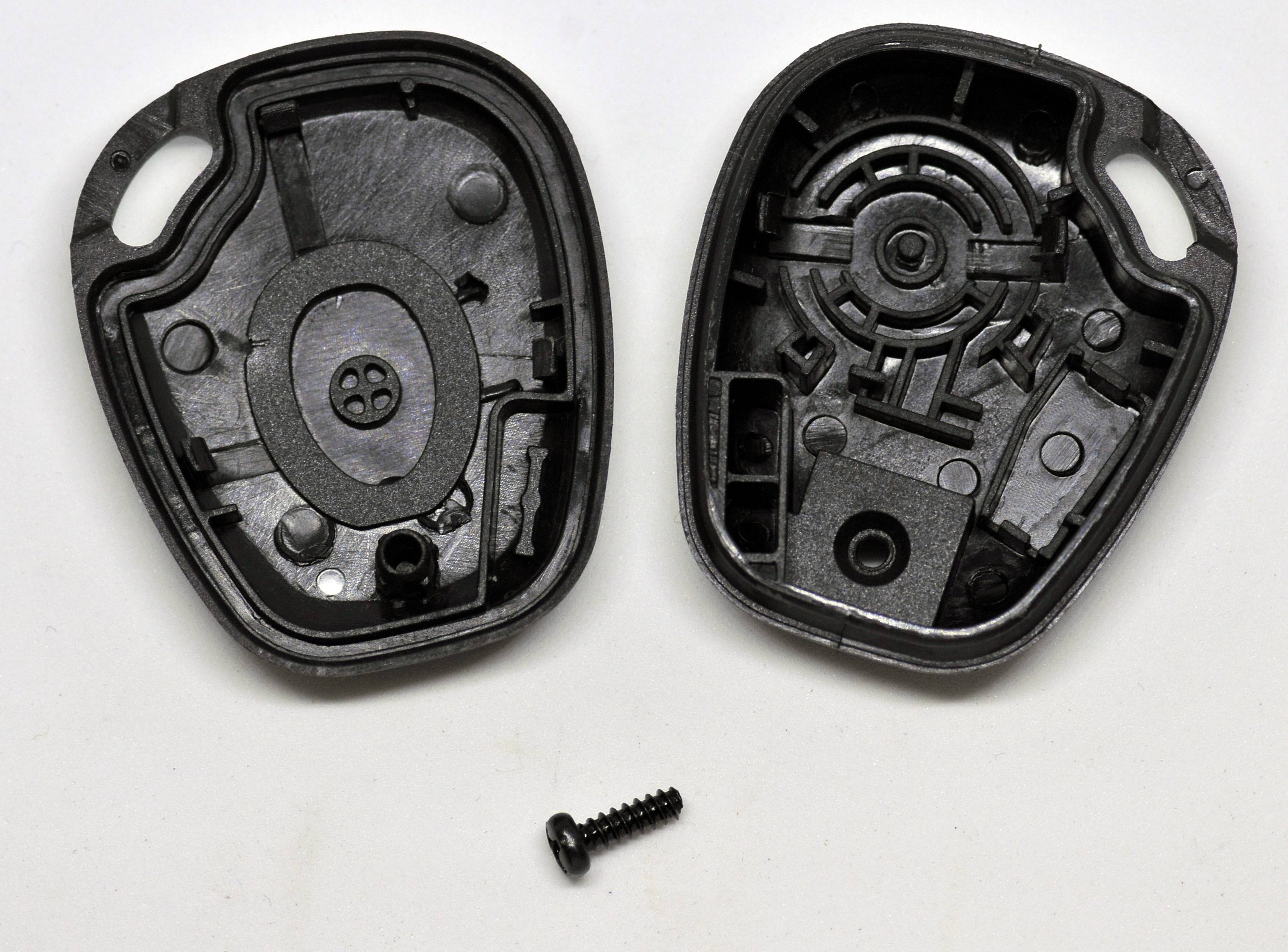 Auto Schlüssel Funk Fernbedienung Repair Reparatur Set 1 Tasten Gehäuse + Mikrotaster + Batterie kompatibel mit Megane Scenic Laguna Twingo