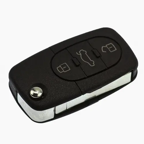 Auto Schlüssel Funk Fernbedienung 1x Gehäuse 3 runde Tasten + 1x Rohling kompatibel mit VW SEAT Skoda bis 2002 Auto Schlüssel Funk Fernbedienung 1x Gehäuse 3 runde Tasten + 1x Rohling kompatibel mit VW SEAT Skoda bis 2002