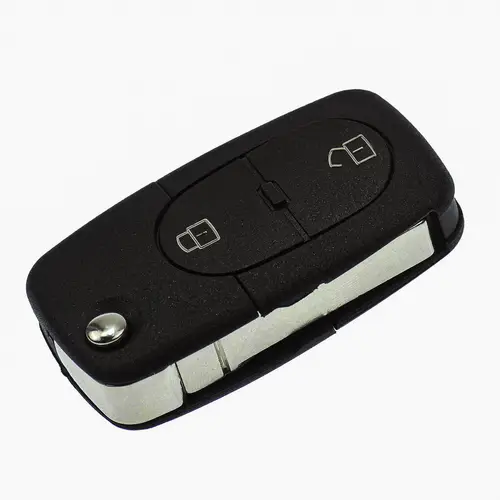 Auto Schlüssel Funk Fernbedienung 1x Gehäuse 2 runde Tasten + 1x Rohling kompatibel mit VW SEAT Skoda bis 2002 Auto Schlüssel Funk Fernbedienung 1x Gehäuse 2 runde Tasten + 1x Rohling kompatibel mit VW SEAT Skoda bis 2002
