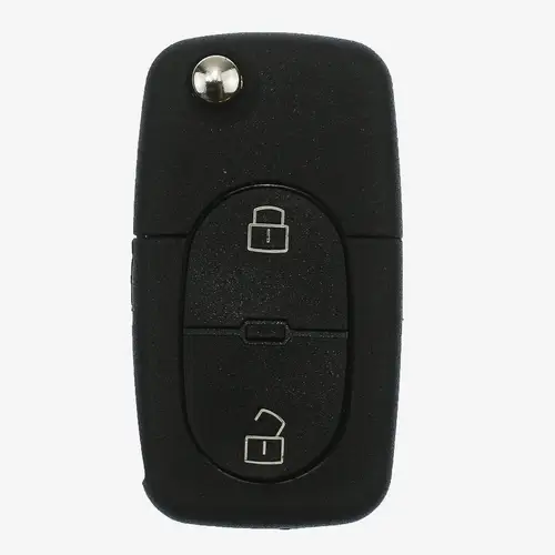 Auto Schlüssel Funk Fernbedienung 1x Gehäuse 2 runde Tasten + 1x Rohling kompatibel mit VW SEAT Skoda bis 2002 Auto Schlüssel Funk Fernbedienung 1x Gehäuse 2 runde Tasten + 1x Rohling kompatibel mit VW SEAT Skoda bis 2002