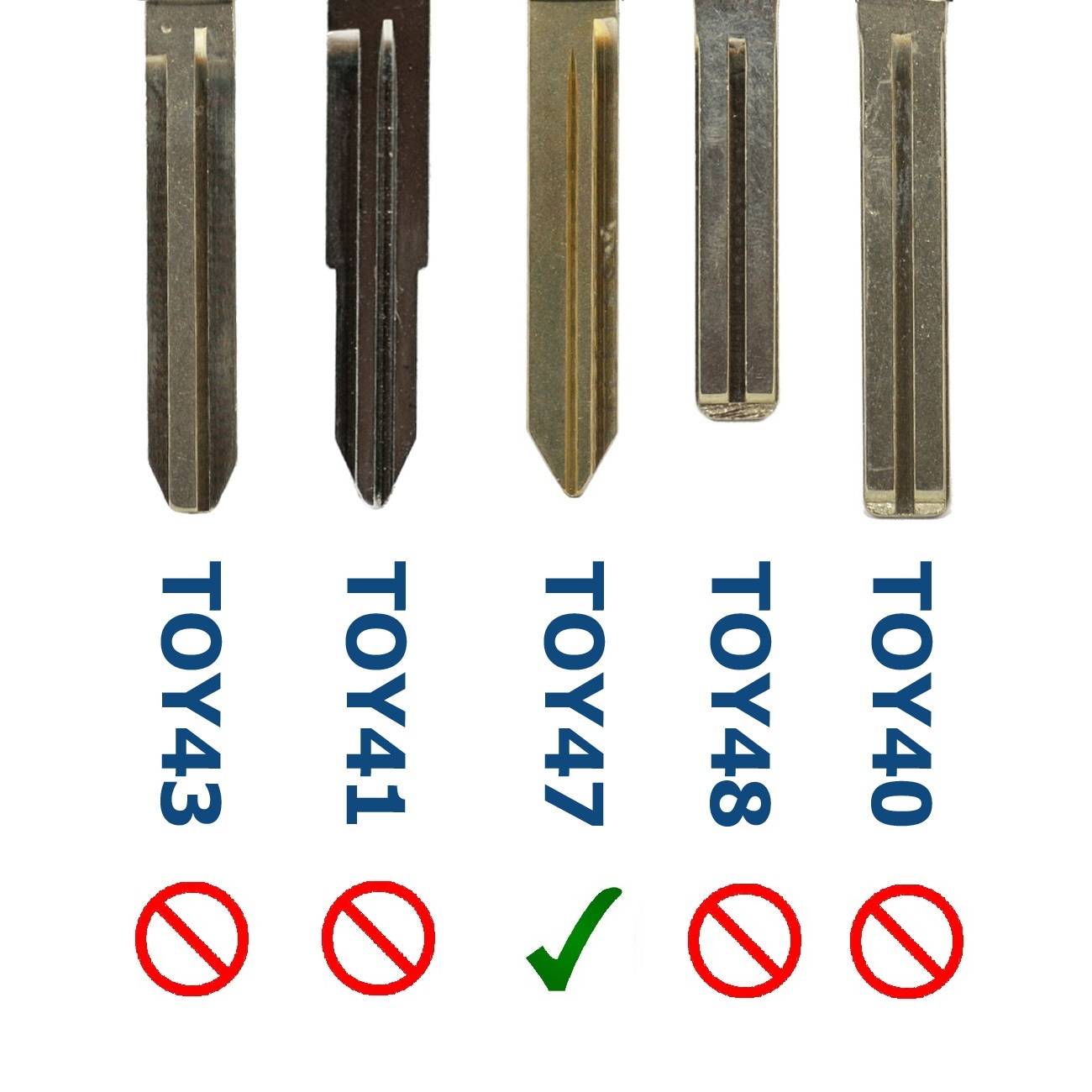 Auto Schlüssel Funk Fernbedienung 1x Gehäuse 2 Tasten TOY47 + 1x Tastenfeld + 2X Mikrotaster + 1x CR2016 Batterie kompatibel mit Toyota