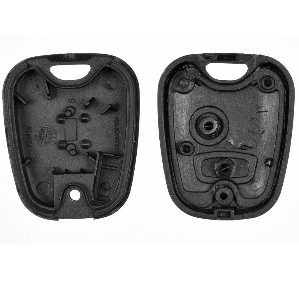 Auto Schlüssel Funk Fernbedienung 1x Gehäuse + 1x Rohling NE78 + 2X Mikrotaster + 1x CR2016 Batterie kompatibel mit Peugeot 206 SW CC 1998-2009