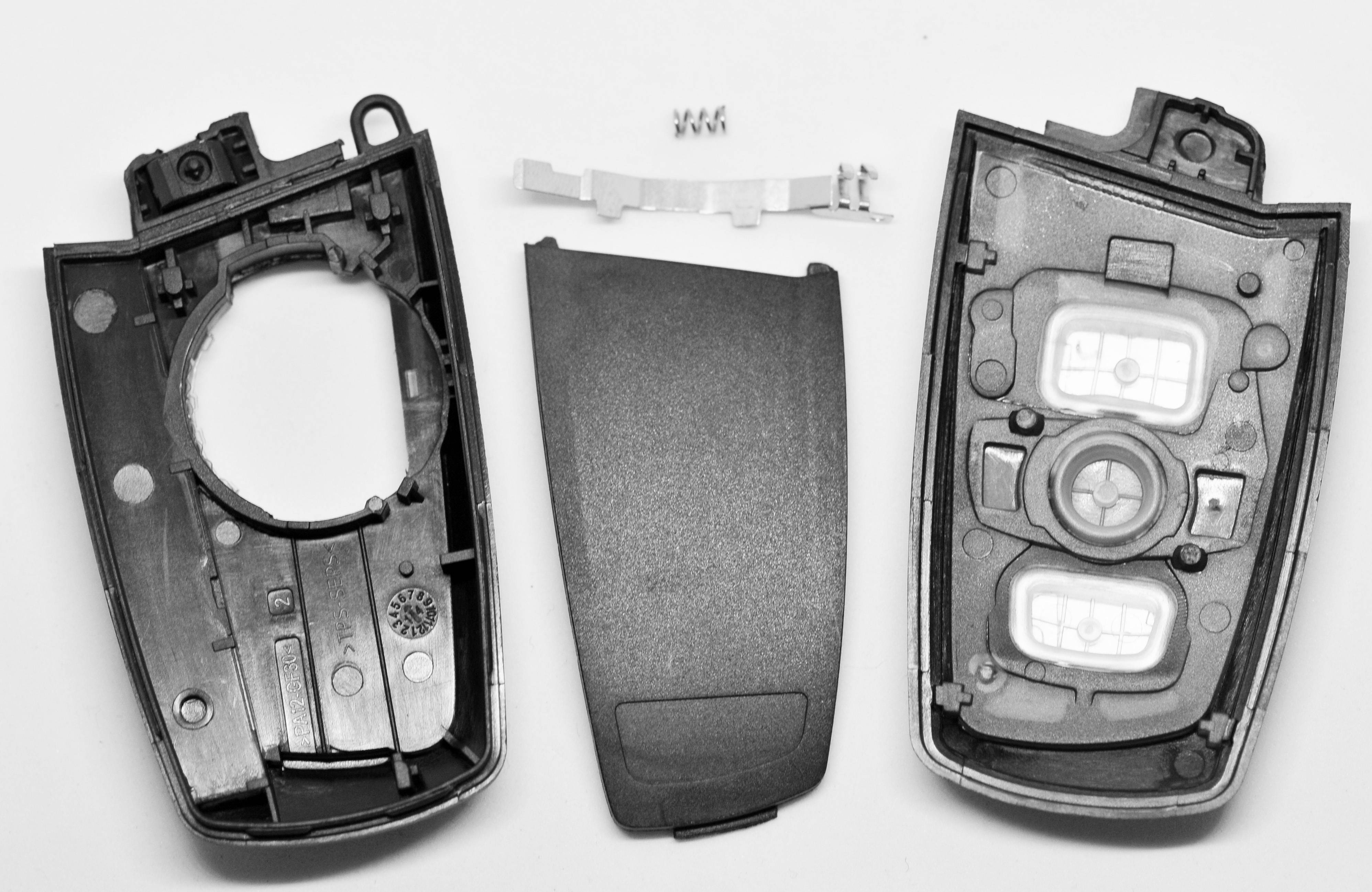 Auto Schlüssel Smartkey Funk Fernbedienung Sender 3 Tasten Gehäuse + CR2450 Batterie kompatibel mit BMW