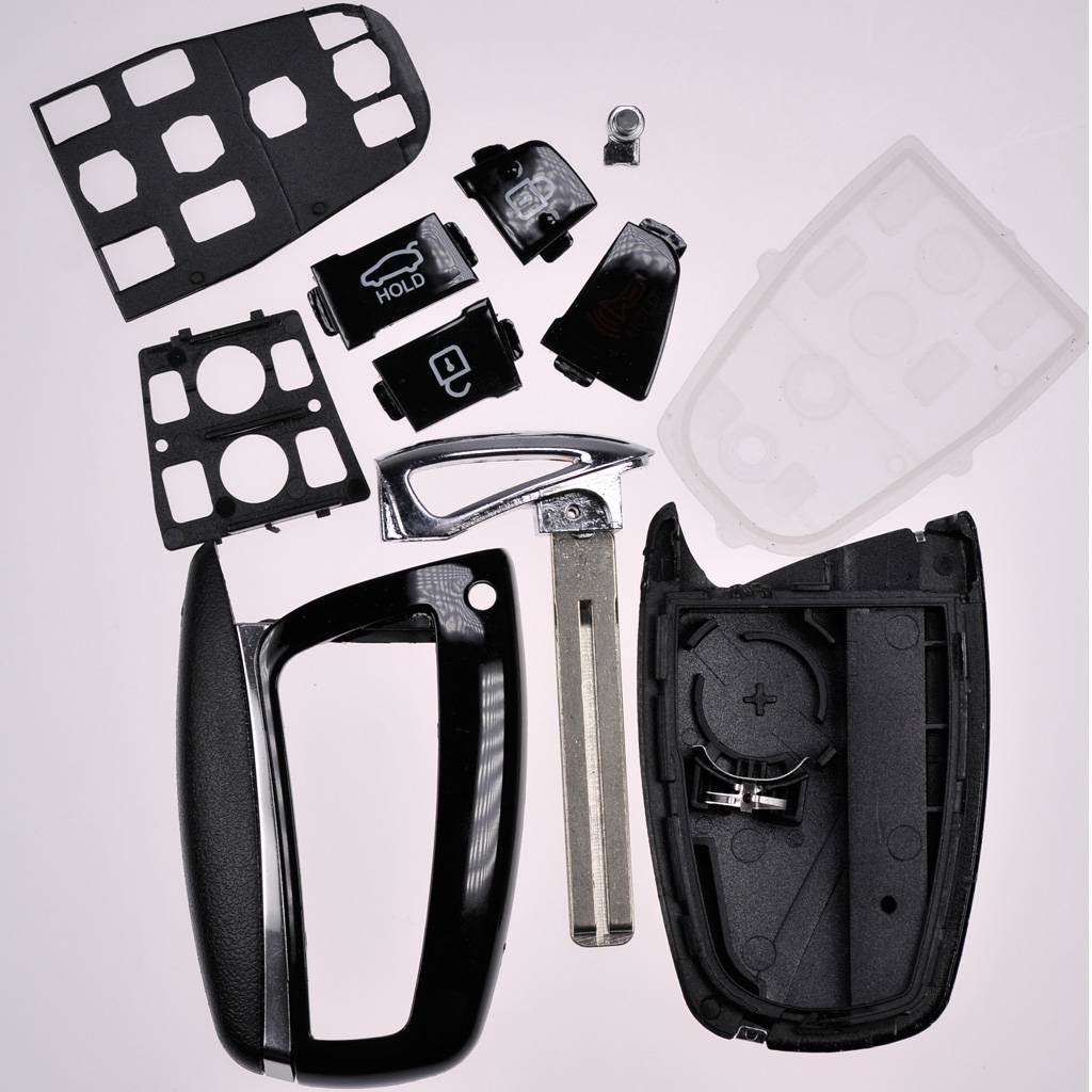 Auto Funk Schlüssel Fernbedienung 1x Gehäuse 3 Tasten + 1x Notschlüssel Rohling kompatibel mit Hyundai Genesis Equus Elantra Santa Fe