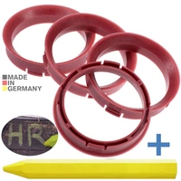 4x BRANDT Zentrierringe 66,5 x 57,1 mm Rot Radnabe Felgen Ringe + 1x Reifen Kreide Fett Stift 4x BRANDT Zentrierringe 66,5 x 57,1 mm Rot Radnabe Felgen Ringe + 1x Reifen Kreide Fett Stift