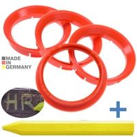 4x BRANDT Zentrierringe 64,0 x 56,6 mm Blutorange Radnabe Felgen Ringe + 1x Reifen Kreide Fett Stift 4x BRANDT Zentrierringe 64,0 x 56,6 mm Blutorange Radnabe Felgen Ringe + 1x Reifen Kreide Fett Stift