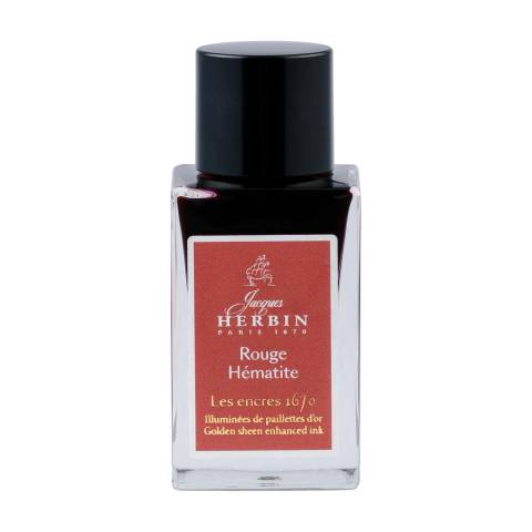 Jacques Herbin 3x 1670 Tinte Rouge hematite 15ml - Rouge hématite 16026JT