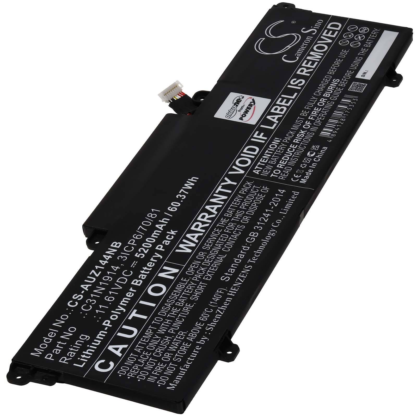Powery Akku für Asus ZenBook 14 UX435EG-APC1635T Laptop, 11,61V, Li-Polymer