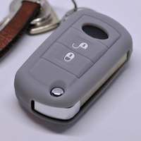 Auto Schlüssel Silikon Schutz Hülle Grau kompatibel mit Land Rover Discovery 3 Range Rover LR3 2 Tasten Klappschlüssel Auto Schlüssel Silikon Schutz Hülle Grau kompatibel mit Land Rover Discovery 3 Range Rover LR3 2 Tasten Klappschlüssel
