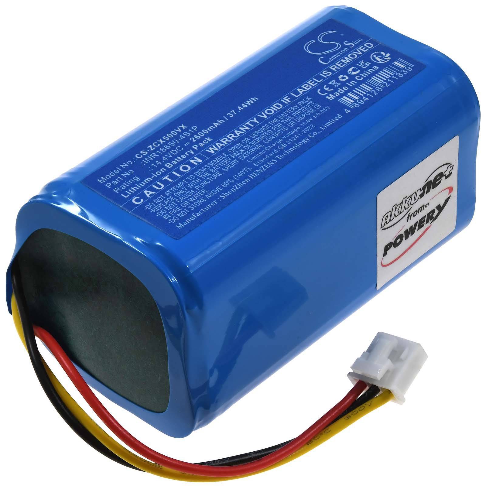 Powery Akku für RoboJet X-One Saugroboter, 14,4V, Li-Ion