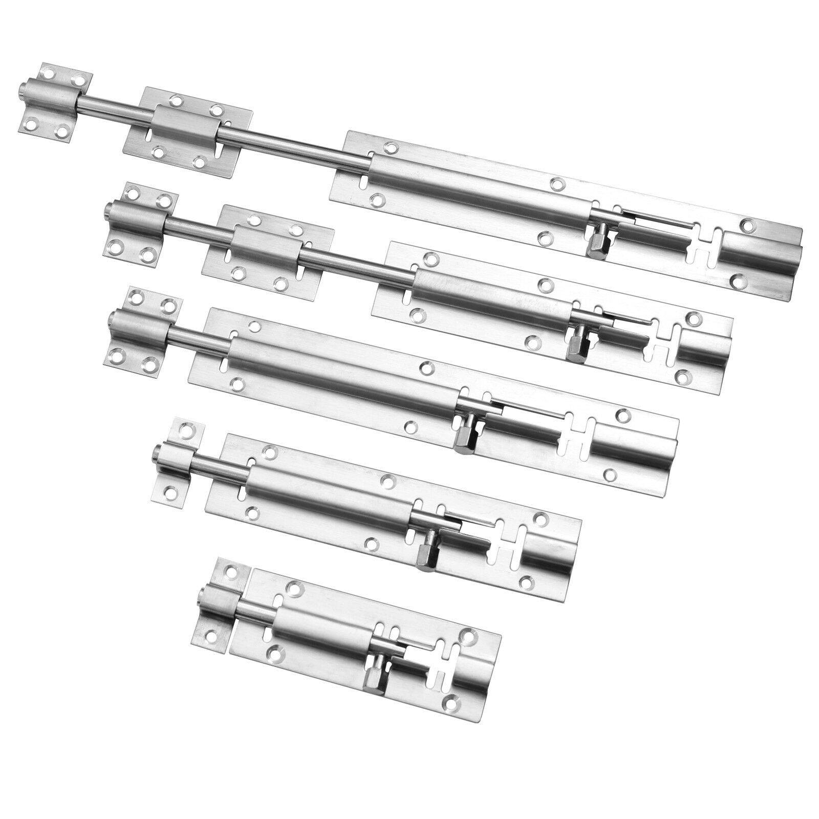 Edelstahl Türriegel Auswahl 6 Größen Schubriegel Türbeschlag Toiletten Riegel 395mm