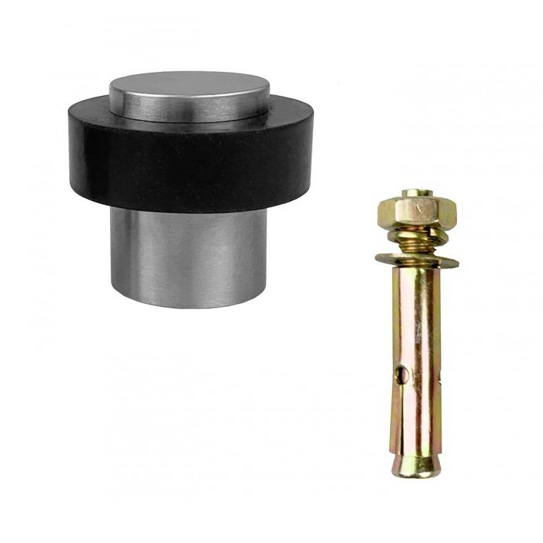 Edelstahl Türstopper Türpuffer Bodentürstopper Edelstahl zur festen Bodenmontage Ø45mm