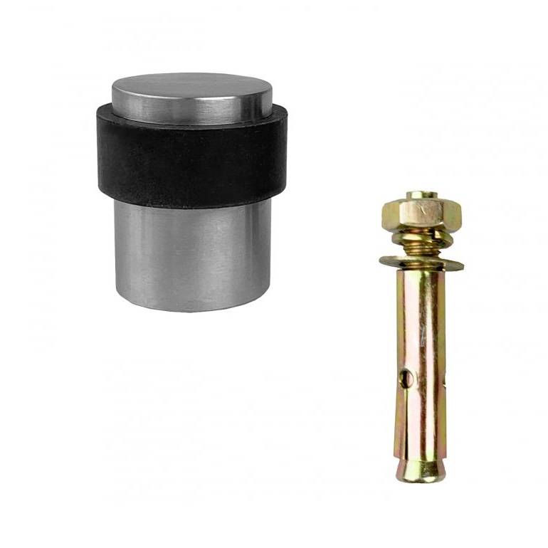 Edelstahl Türstopper Türpuffer Bodentürstopper Edelstahl zur festen Bodenmontage Ø38mm