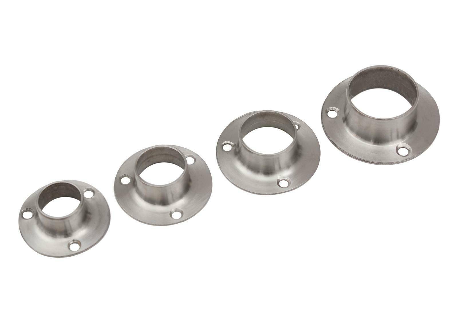 Edelstahl Wandflansch Wandhalter Flansch Steckfitting Wandlager Rohr Rundrohr A Ø25mm