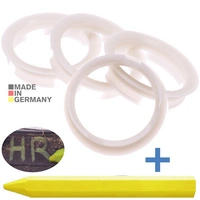 4x BRANDT Zentrierringe 63,4 x 56,1 mm Transparent Radnabe Felgen Ringe + 1x Reifen Kreide Fett Stift 4x BRANDT Zentrierringe 63,4 x 56,1 mm Transparent Radnabe Felgen Ringe + 1x Reifen Kreide Fett Stift