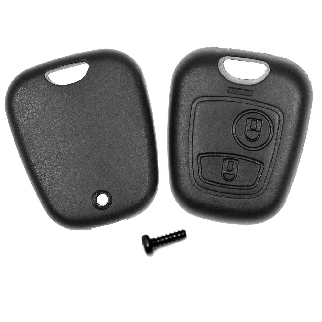 Autoschlüssel Funk Fernbedienung Austausch Gehäuse mit 2 Tasten + SX9 Rohling + Batterie kompatibel mit Citroen XSARA Picasso Berlingo Peugeot Partn