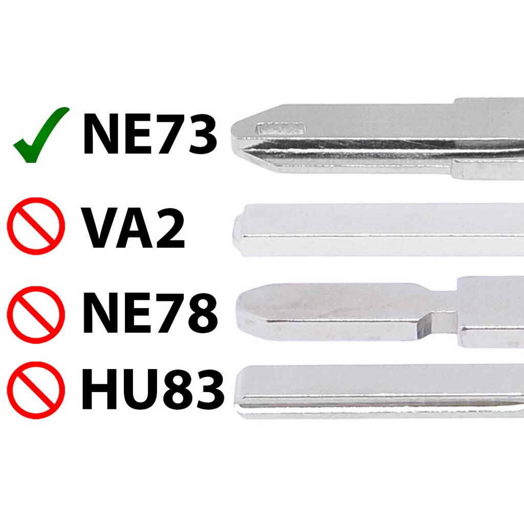 Repair Reparatur Satz Auto Schlüssel Austausch Gehäuse mit 2 Tasten + Drucktasten + Batterie kompatibel mit Peugeot 206