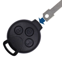 Repair Reparatur Satz Auto Schlüssel Austausch Gehäuse mit 3 Tasten + Batterie kompatibel mit Smart 451 Fortwo 2007-2015 Repair Reparatur Satz Auto Schlüssel Austausch Gehäuse mit 3 Tasten + Batterie kompatibel mit Smart 451 Fortwo 2007-2015