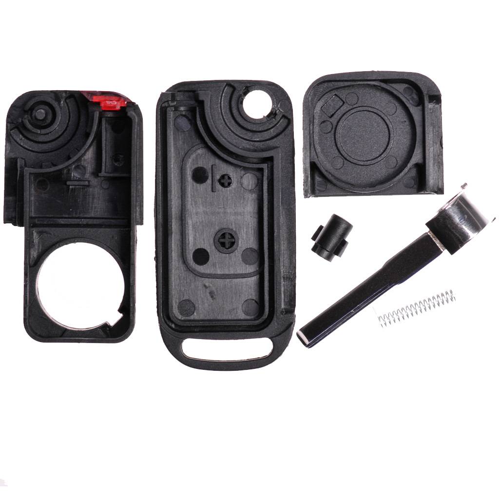Repair Reparatur Satz Auto Schlüssel Austausch Gehäuse mit 2 Tasten + HU44 Rohling + Batterie kompatibel mit Mercedes Benz W168 R170 W414 W903 Chrys