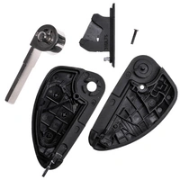 Repair Reparatur Satz Auto Schlüssel Austausch Gehäuse mit 3 Tasten + Rohling + Batterie kompatibel mit Alfa Romeo 156 147 937 GT 97-10 Repair Reparatur Satz Auto Schlüssel Austausch Gehäuse mit 3 Tasten + Rohling + Batterie kompatibel mit Alfa Romeo 156 147 937 GT 97-10