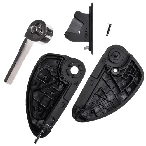 Repair Reparatur Satz Auto Schlüssel Austausch Gehäuse mit 3 Tasten + Rohling + Batterie kompatibel mit Alfa Romeo 156 147 937 GT 97-10 Repair Reparatur Satz Auto Schlüssel Austausch Gehäuse mit 3 Tasten + Rohling + Batterie kompatibel mit Alfa Romeo 156 147 937 GT 97-10