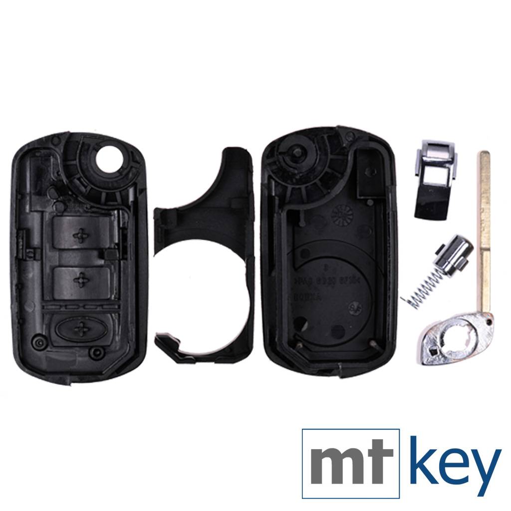Repair Reparatur Satz Auto Schlüssel Austausch Gehäuse mit 3 Tasten + HU101 Rohling + UHU Kleber kompatibel mit Land Rover Range Rover Sport LS Disc