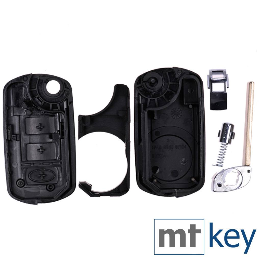 Repair Reparatur Satz Auto Schlüssel Austausch Gehäuse mit 3 Tasten + HU92 Rohling + UHU Kleber kompatibel mit Land Rover Range Rover Sport LS Disco