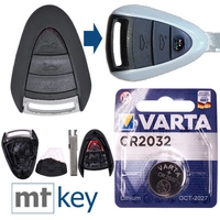 Repair Reparatur Satz Auto Schlüssel Austausch Gehäuse mit 3 Tasten + HAA Rohling + Batterie kompatibel mit Porsche 911 997 987 Boxster Cayman Repair Reparatur Satz Auto Schlüssel Austausch Gehäuse mit 3 Tasten + HAA Rohling + Batterie kompatibel mit Porsche 911 997 987 Boxster Cayman