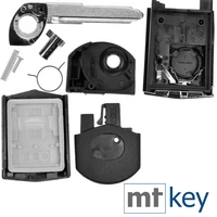 Autoschlüssel Funk Fernbedienung Austausch Gehäuse mit 3 Tasten + Rohling + Batterie kompatibel mit Mazda 2 DE 6 GH CX-7 ER MX-5 NC 3 BL 5 CR A Autoschlüssel Funk Fernbedienung Austausch Gehäuse mit 3 Tasten + Rohling + Batterie kompatibel mit Mazda 2 DE 6 GH CX-7 ER MX-5 NC 3 BL 5 CR A