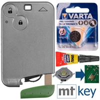 Repair Reparatur Satz Autoschlüssel Karte Smartkey Fernbedienung Austausch Gehäuse mit 2 Tasten + Notschlüssel Rohling + Drucktaste + Batterie komp Repair Reparatur Satz Autoschlüssel Karte Smartkey Fernbedienung Austausch Gehäuse mit 2 Tasten + Notschlüssel Rohling + Drucktaste + Batterie komp