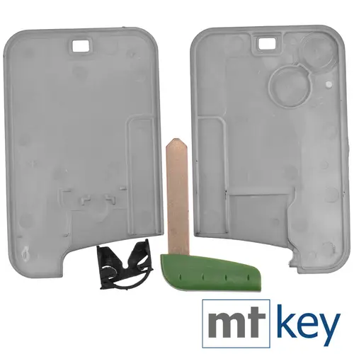 Repair Reparatur Satz Autoschlüssel Karte Smartkey Fernbedienung Austausch Gehäuse mit 2 Tasten + Notschlüssel Rohling + Drucktaste + Batterie komp Repair Reparatur Satz Autoschlüssel Karte Smartkey Fernbedienung Austausch Gehäuse mit 2 Tasten + Notschlüssel Rohling + Drucktaste + Batterie komp