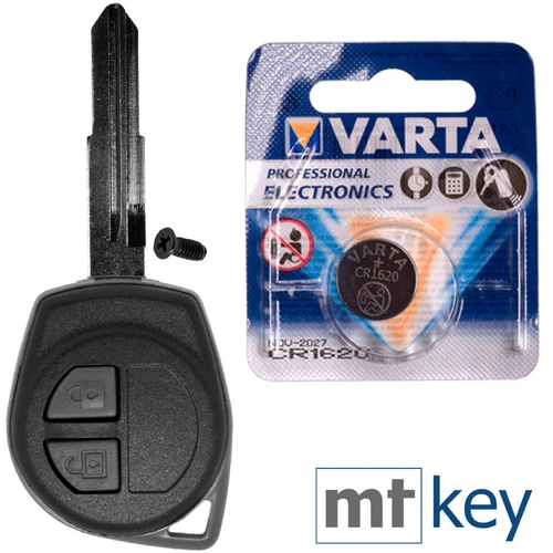 Autoschlüssel Funk Fernbedienung Austausch Gehäuse mit 2 Tasten + SZ11R Rohling + Batterie kompatibel mit Opel Agila Suzuki SX4 Alto Swift Splash Autoschlüssel Funk Fernbedienung Austausch Gehäuse mit 2 Tasten + SZ11R Rohling + Batterie kompatibel mit Opel Agila Suzuki SX4 Alto Swift Splash