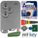 Reparatur Satz Autoschlüssel Karte Smartkey Austausch Gehäuse mit 3 Tasten + Notschlüssel Rohling + 1x Drucktaste + Batterie kompatibel mit Renault Reparatur Satz Autoschlüssel Karte Smartkey Austausch Gehäuse mit 3 Tasten + Notschlüssel Rohling + 1x Drucktaste + Batterie kompatibel mit Renault