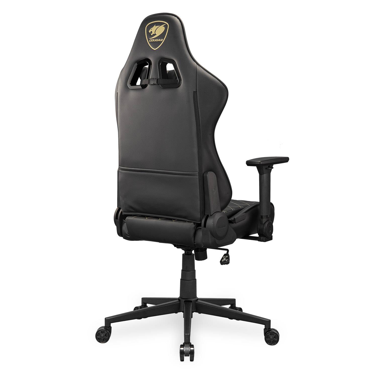 COUGAR Gaming-Stuhl Armor One V2 Gold, Schwarz, Universal-Gamingstuhl, 120 kg, Gepolsterter Sitz, Gepolsterte Rückenlehne, Schwarz, Metall
