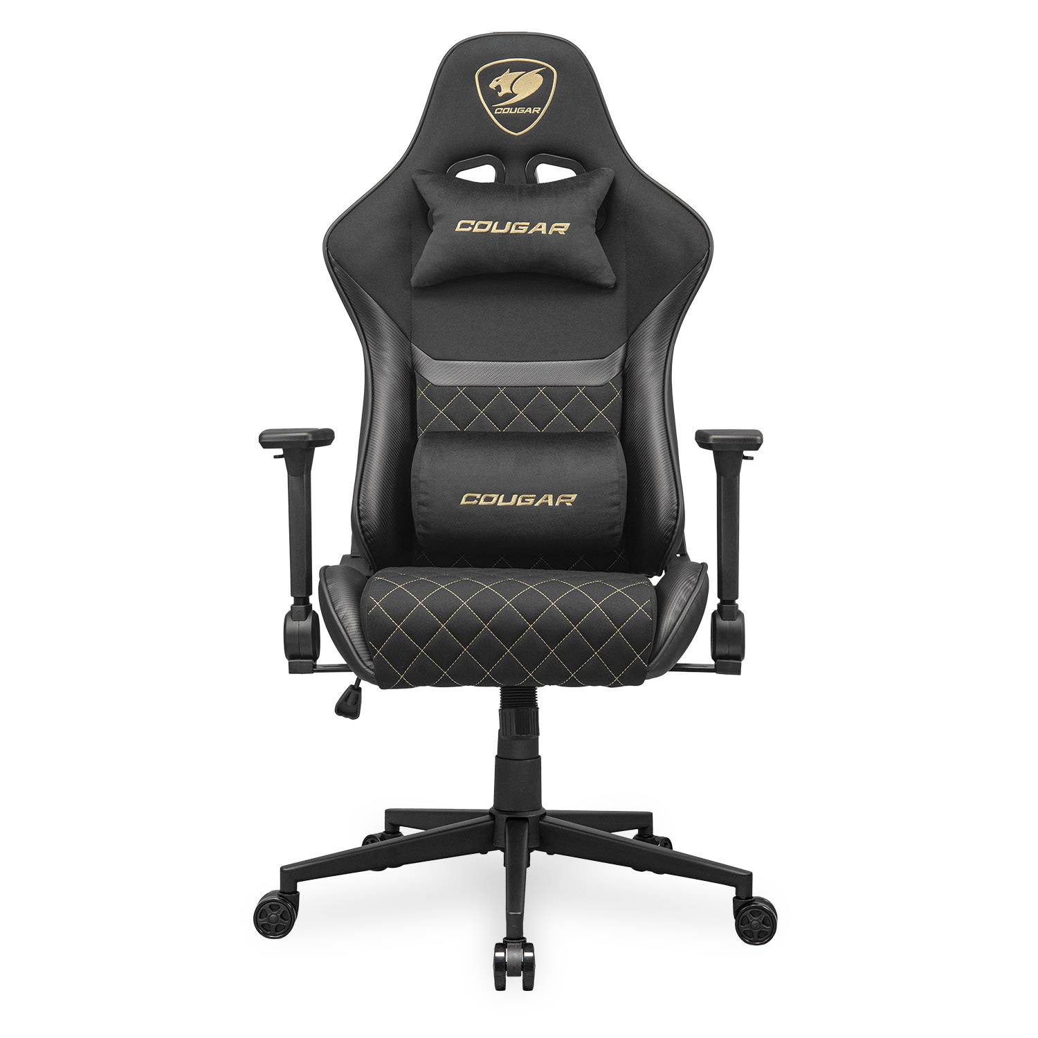 COUGAR Gaming-Stuhl Armor One V2 Gold F, PVC/Stoff, Schwarz