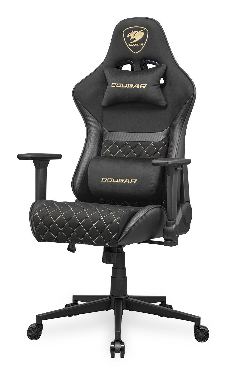 COUGAR Gaming-Stuhl Armor One V2 Gold F, PVC/Stoff, Schwarz