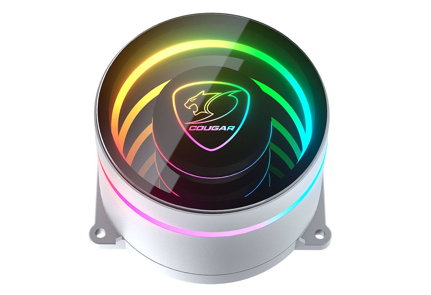 COUGAR CPU Wasserkühlung, Poseidon Elite 240, ARGB Weiß, All-in-One-Flüssigkeitskühler, Weiß