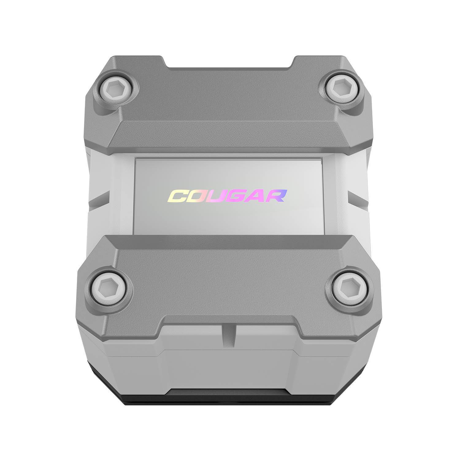 COUGAR CPU Wasserkühlung Poseidon Ultra 240, ARGB, Schwarz, All-in-One-Flüssigkeitskühler, 12 cm, 500 RPM, 2200 RPM, Weiß