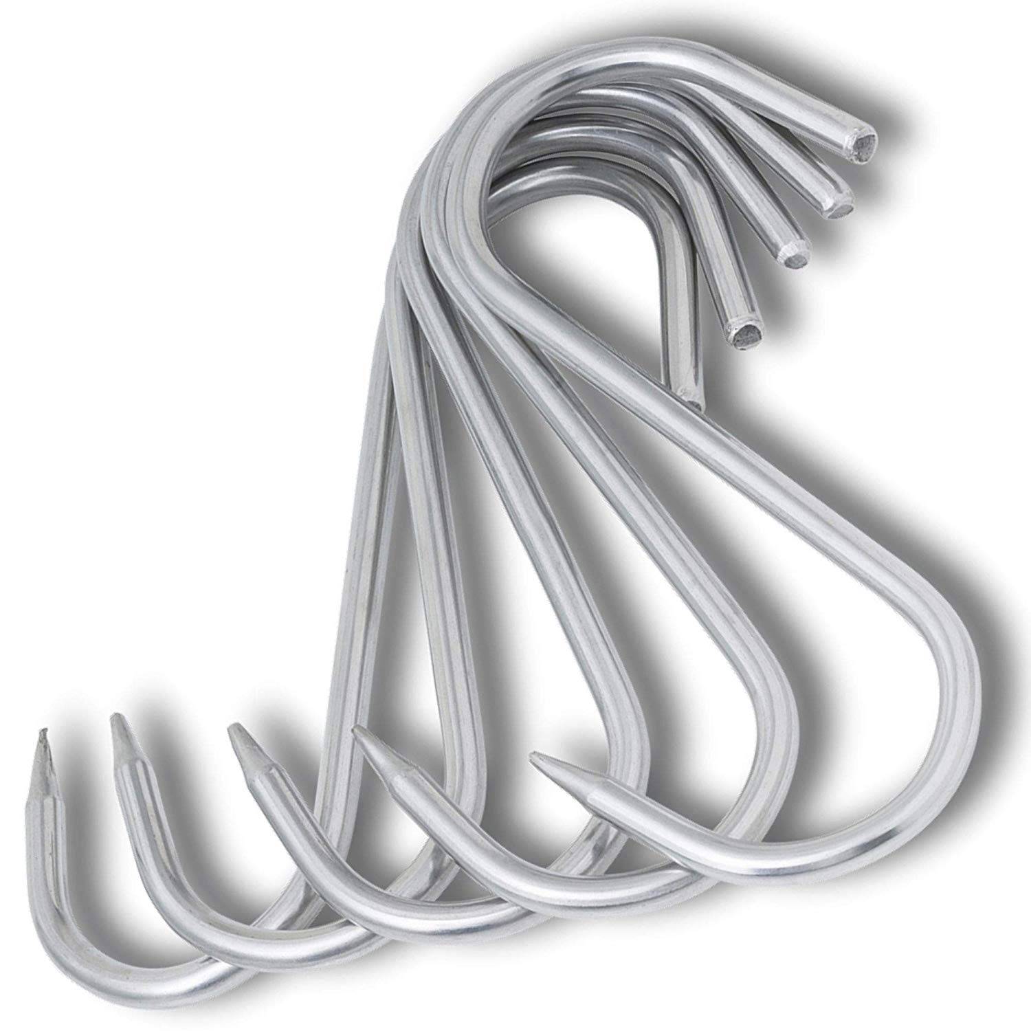 5 Stück Profi Fleischhaken Fleischerhaken S Haken 60mm für Metzger Fleischer