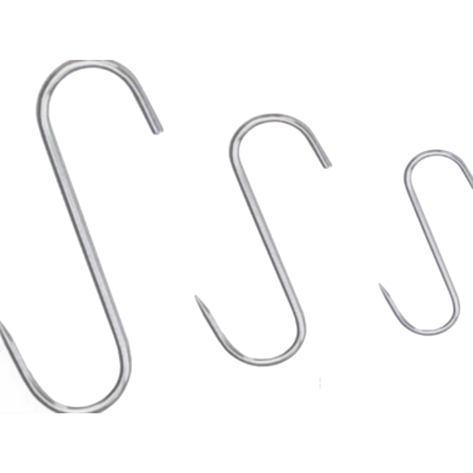 5 Stück Profi Fleischhaken Fleischerhaken S Haken 60mm für Metzger Fleischer
